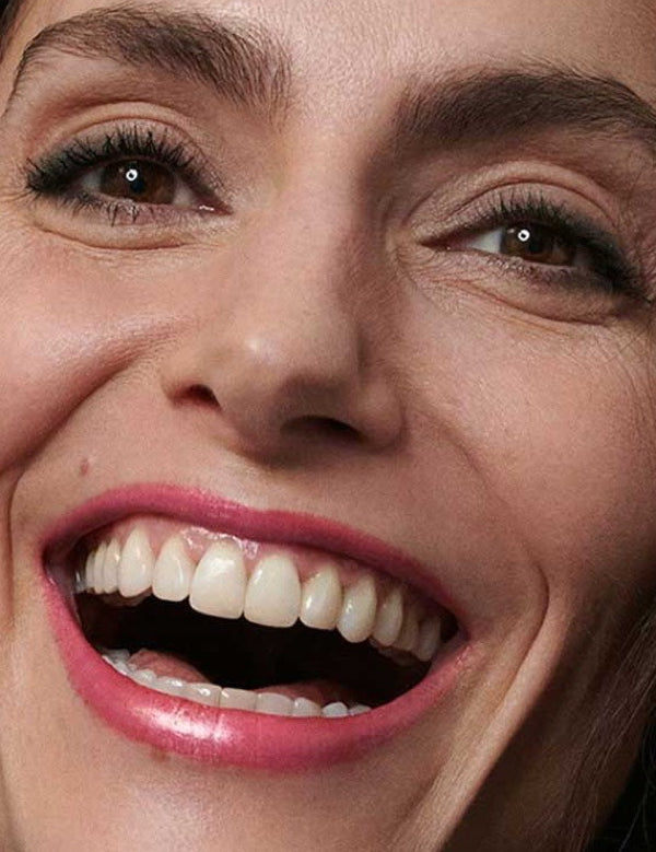 Close-up model wearing Dr Hauschka Lipstick