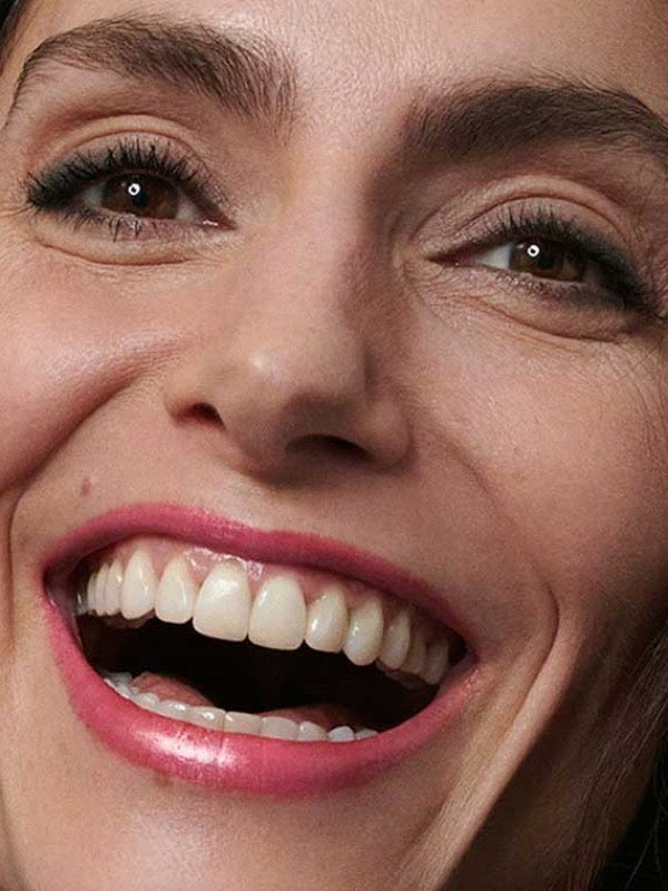 Close-up model wearing Dr Hauschka Lipstick