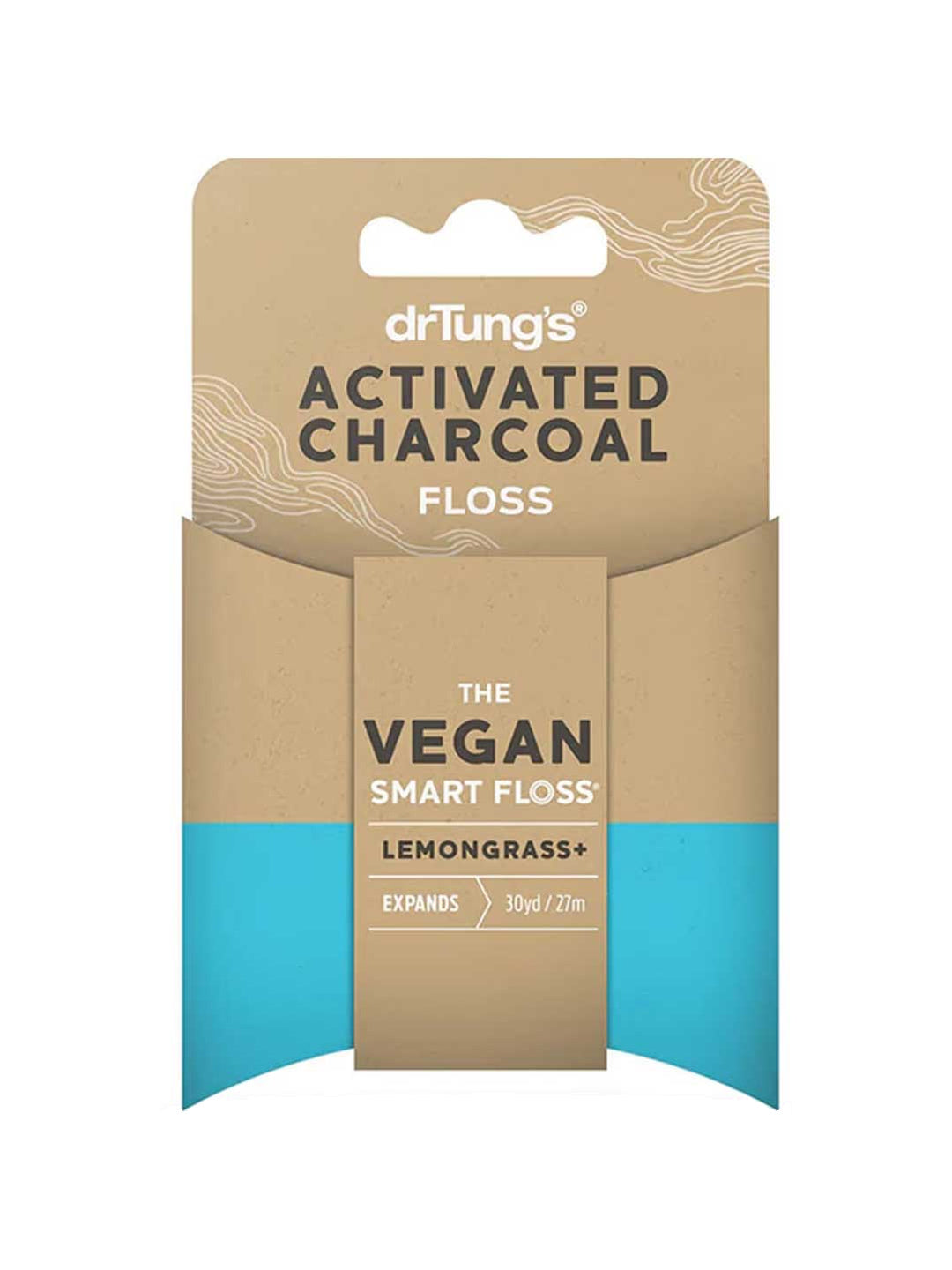 Dr Tung's Smart Vegan Dental Floss Activated Charcoal Lemongrass