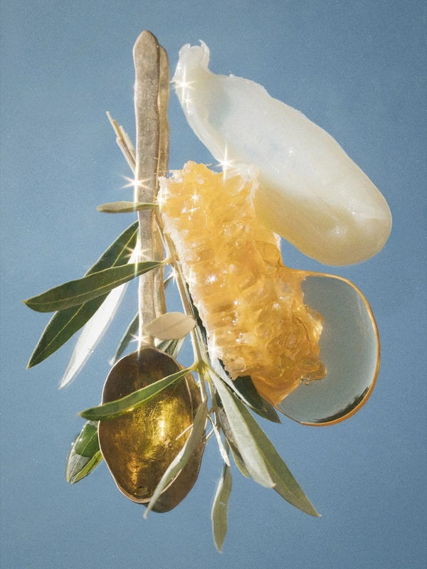 Egyptian Magic natural ingredient story with olive oil and honey