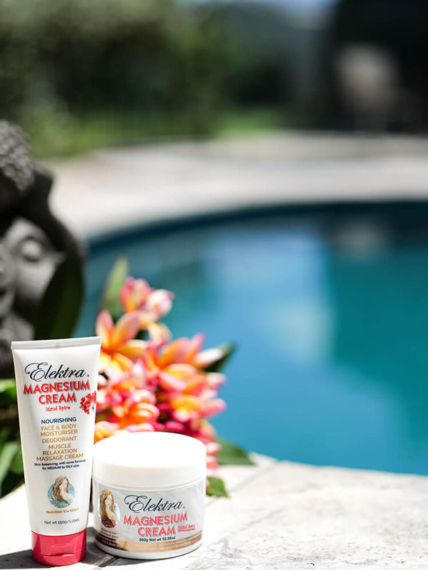 Elektra Island Spice Magnesium Cream pool lifestyle