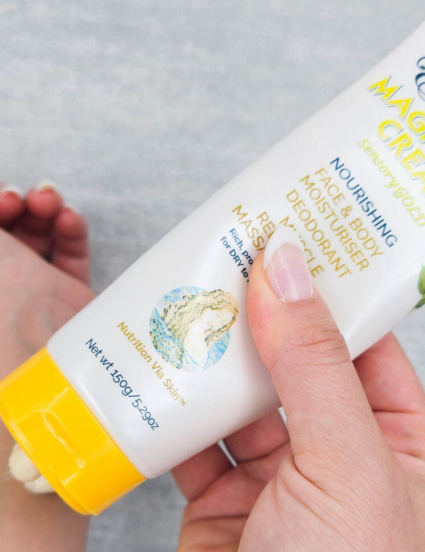 Elektra Sensory Gold Magnesium Cream application