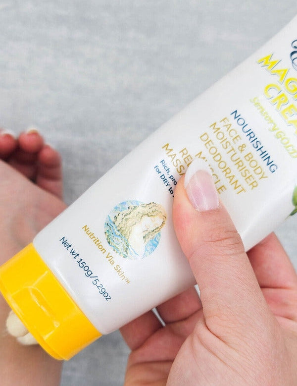 Elektra Sensory Gold Magnesium Cream application