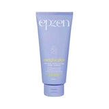A lavender tube of Epzen Energise Glow Natural Exfoliating Body Scrub with walnut shell powder stands upright on a plain white background, displaying its features in white and yellow text.