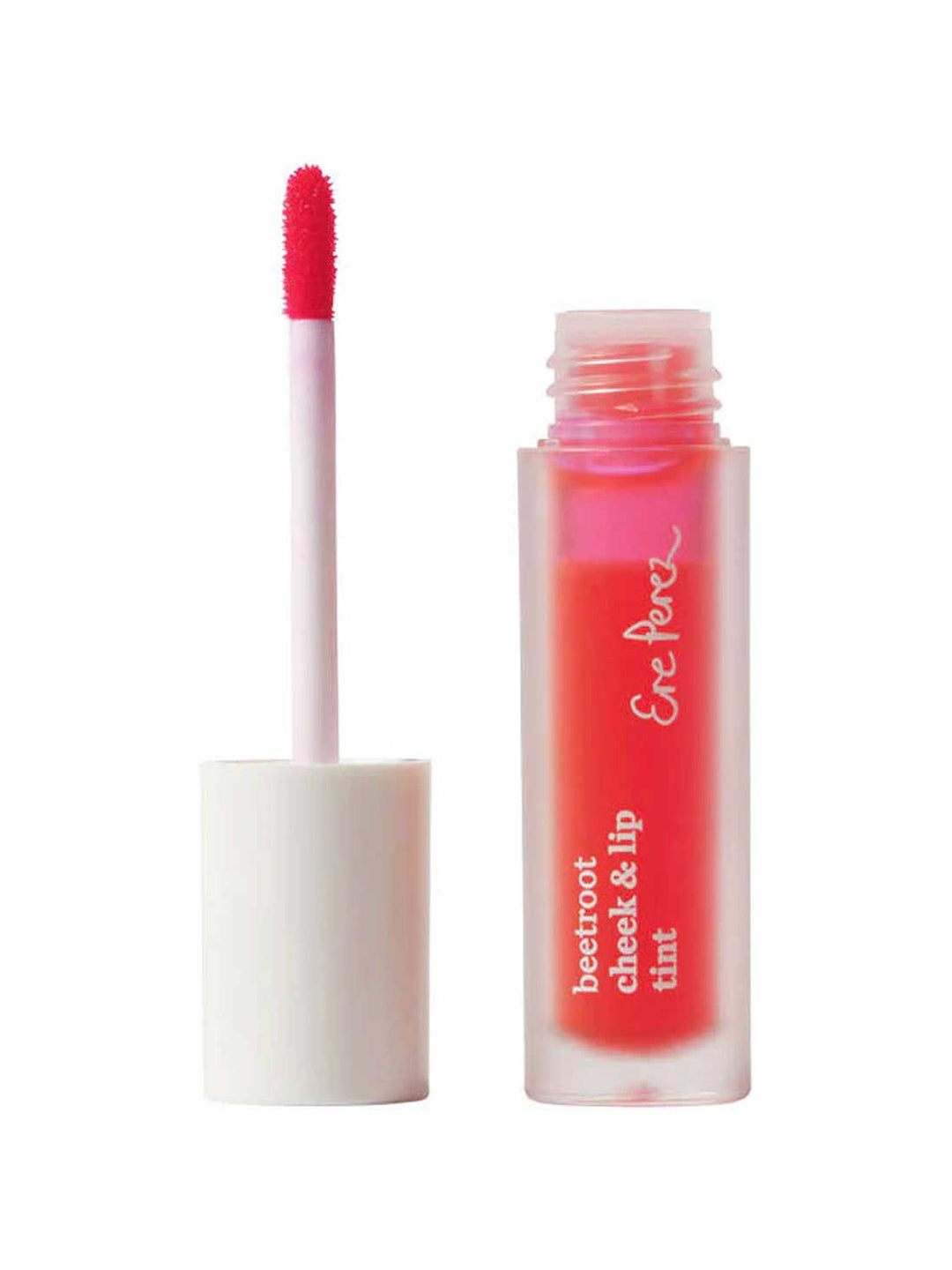Ere Perez Beetroot Cheek and Lip Tint Fun bottle and applicator