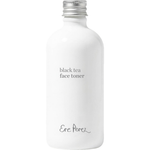 Ere Perez Black Tea Face Toner 100ml in a white bottle with grey lettering and a silver screw cap, shown upright and centred on a plain white background.
