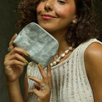 Ere Perez Eco Vegan Essential Brush Set – pouch held in hand