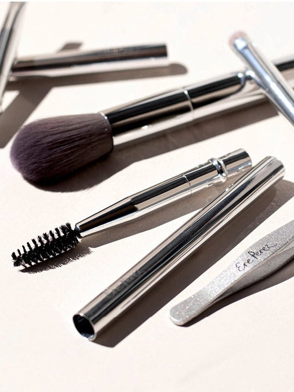 Ere Perez Eco Vegan Essential Brush Set – makeup brushes styled in sunlight