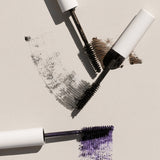Ere Perez Natural Almond Mascara wands and colour swatches