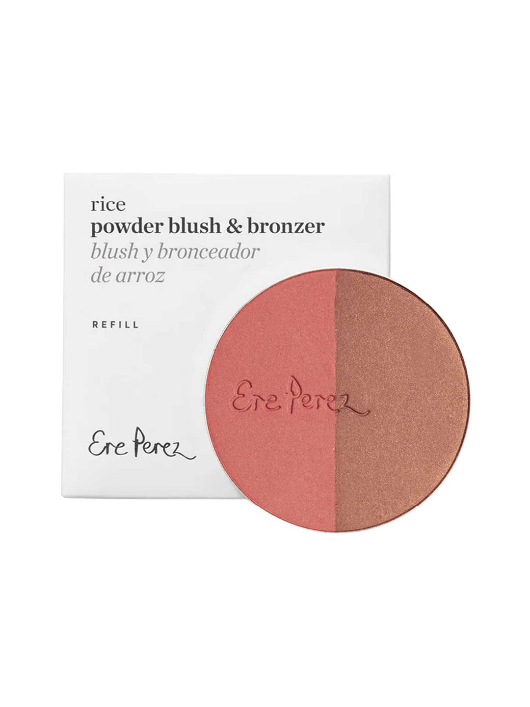 Ere Perez Rice Powder Blush and Bronzer Brooklyn refill and box