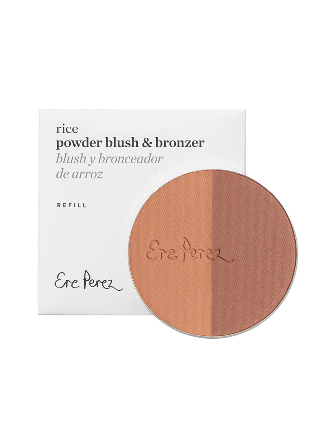 Ere Perez Rice Powder Blush and Bronzer Roma refill and box