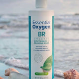 Essential Oxygen peppermint mouthwash by the ocean