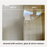Euclove Glass and Mirror Cleaner before and after