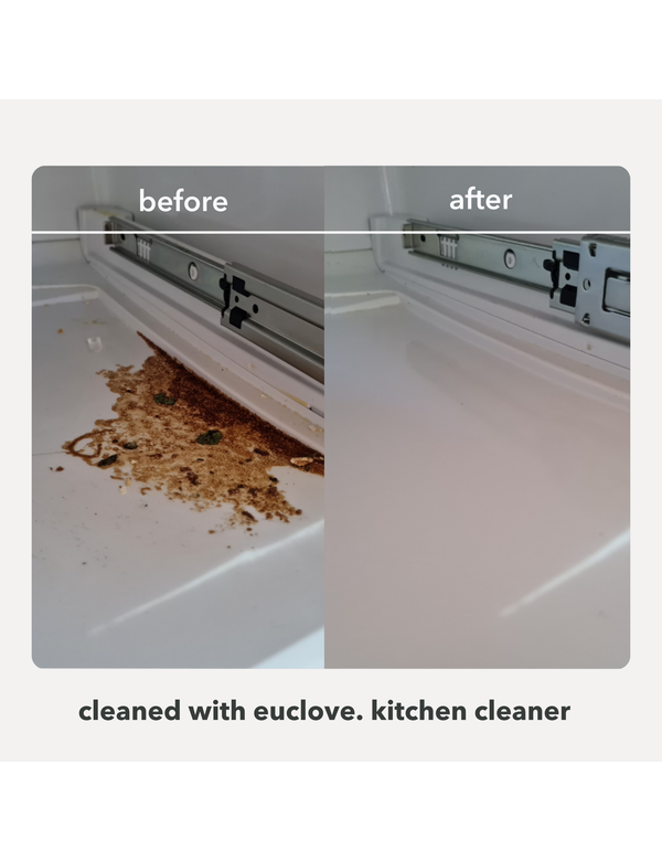 Euclove Kitchen Cleaner before and after