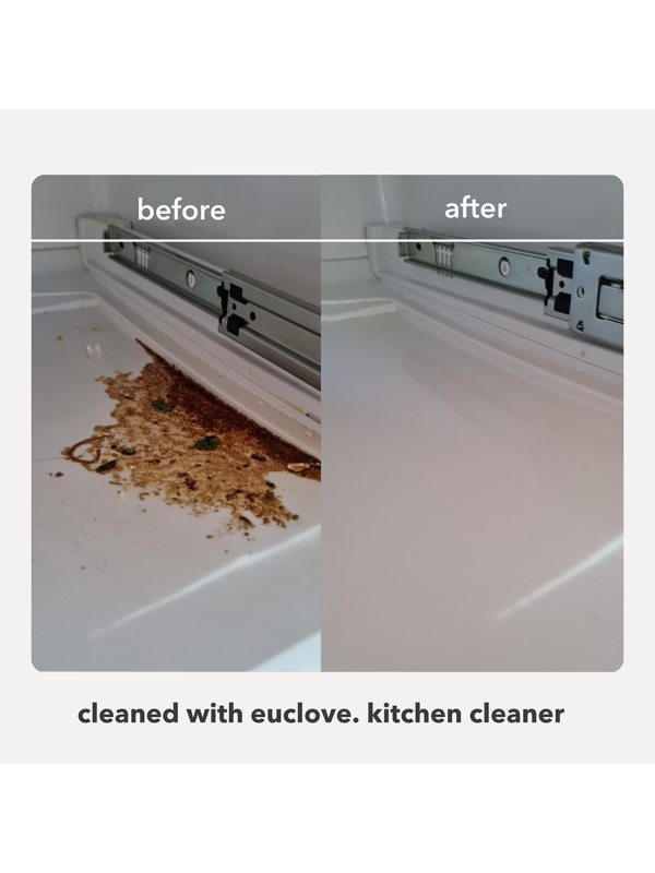 Euclove Kitchen Cleaner before and after