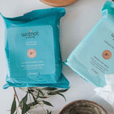 Wotnot Ultra-Hydrating and Sensitive Skin Face Wipes lifestyle flat lay
