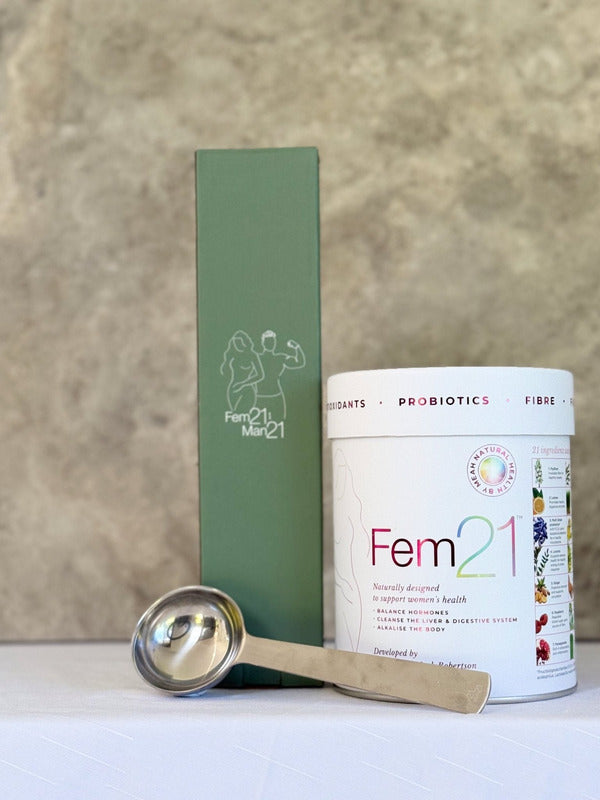 Natural Health by Meah Fem21 styled with its scoop and packaging