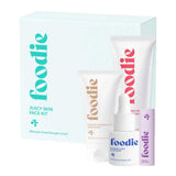 Foodie Juicy Skin Face Kit 4pc with box and four skincare products on white
