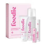 Foodie Strawberry Sundae Body Bundle 4pc, gift box and four products on a white background.