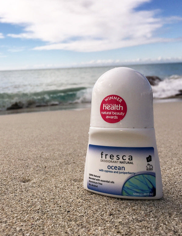 Fresca Ocean Deodorant at the beach