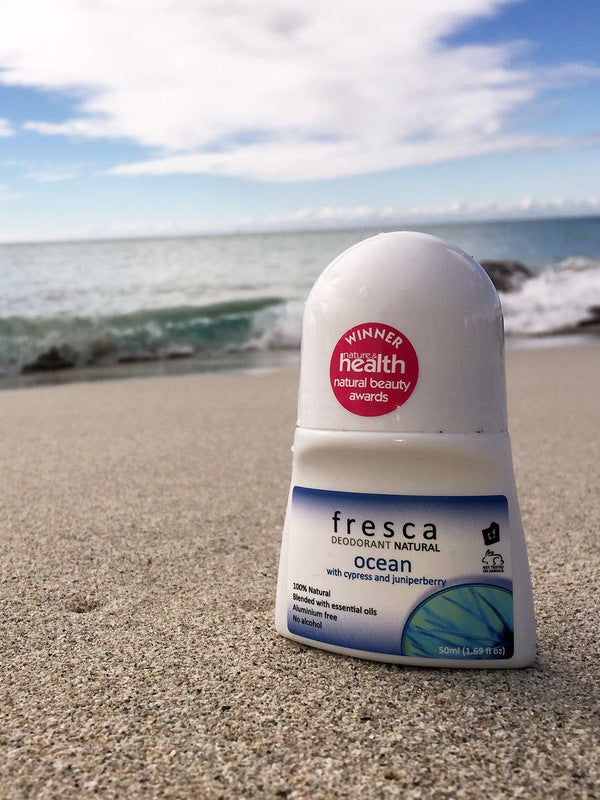 Fresca Ocean Deodorant at the beach