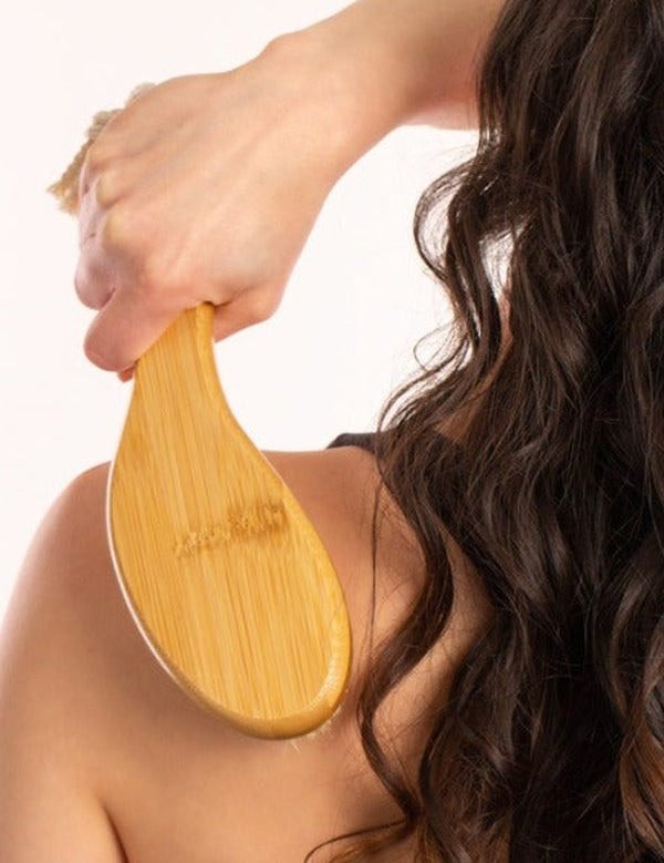 Body Exfoliating Brush aiding in toxin release and circulation enhancement – Black Chicken Remedies Garshana Dry Body Brush