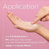 How to apply Weleda Glow Perfecting Serum Booster Drops directly or mixed with face cream