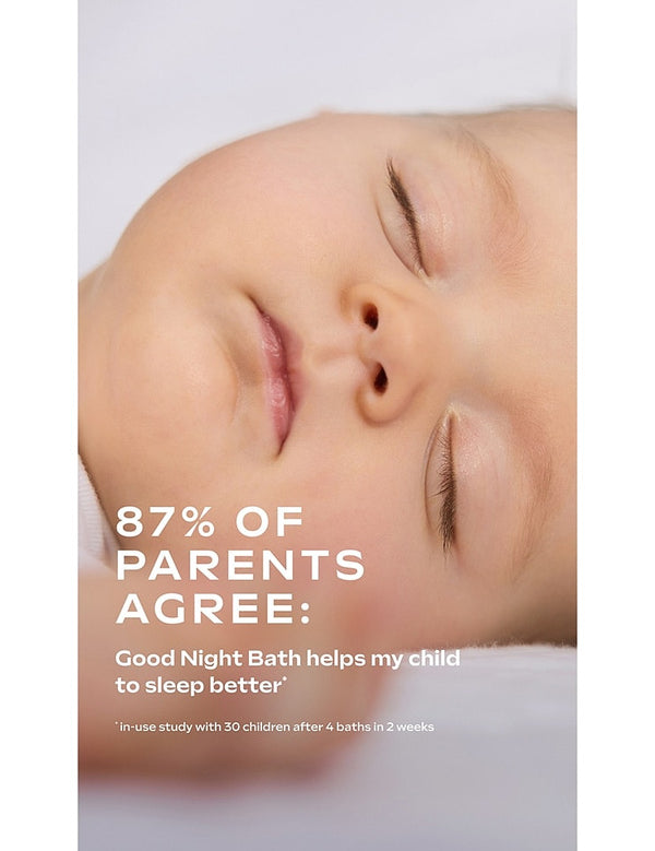 Sleeping baby and Weleda Good Night Bath sleep study result