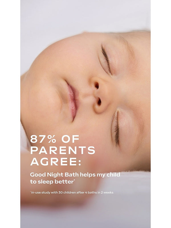 Sleeping baby and Weleda Good Night Bath sleep study result