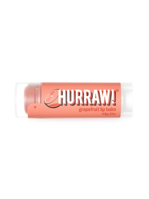 Overhead view of Hurraw! Organic Lip Balm - Grapefruit 4.8g
