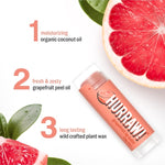 Ingredients and product information for Hurraw! Organic Lip Balm - Grapefruit 4.8g