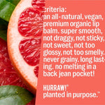 Product standards and certifications for Hurraw! Organic Lip Balm - Grapefruit 4.8g