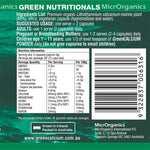 Green Nutritionals Green Calcium Plant Source 60 Capsules full label