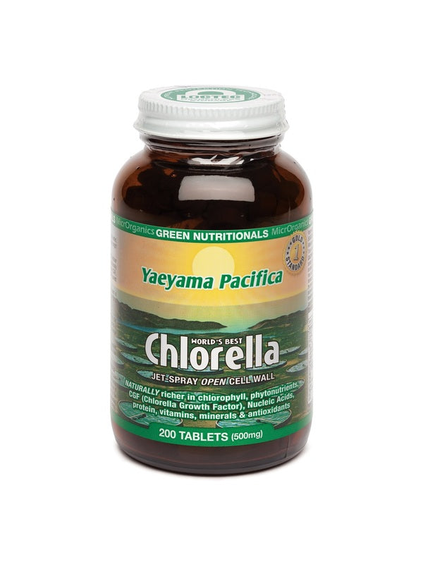 Green Nutritionals Yaeyama Pacifica Chlorella 200 Tablets front