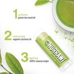 Ingredients and product information for Hurraw! Organic Lip Balm - Green Tea 4.8g