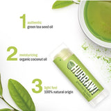 Ingredients and product information for Hurraw! Organic Lip Balm - Green Tea 4.8g
