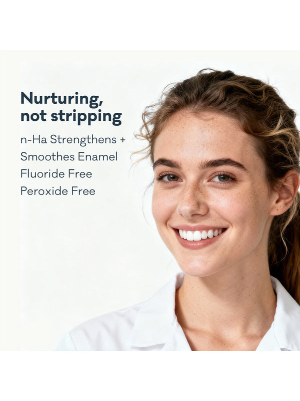 Smiling woman featured with Grin Pro Enzyme Whitening Toothpaste