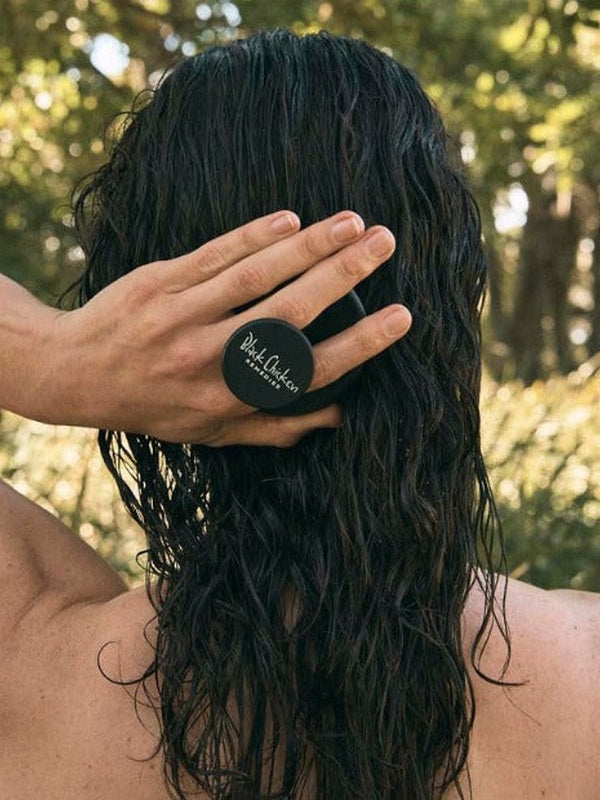 Silicone Scalp Brush – Black Chicken Remedies HairOM Scalp Brush