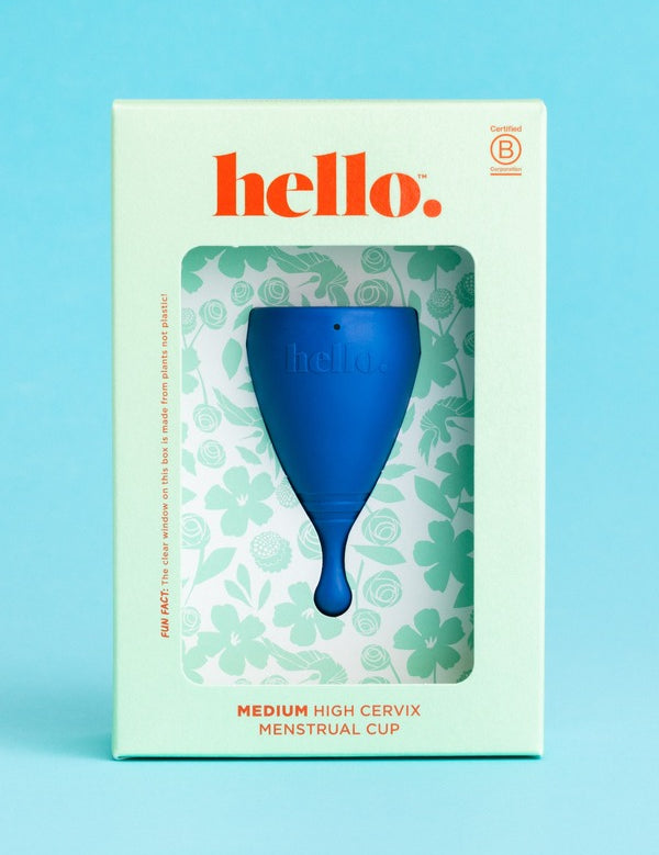 Hello Period high cervix cup in official studio styling