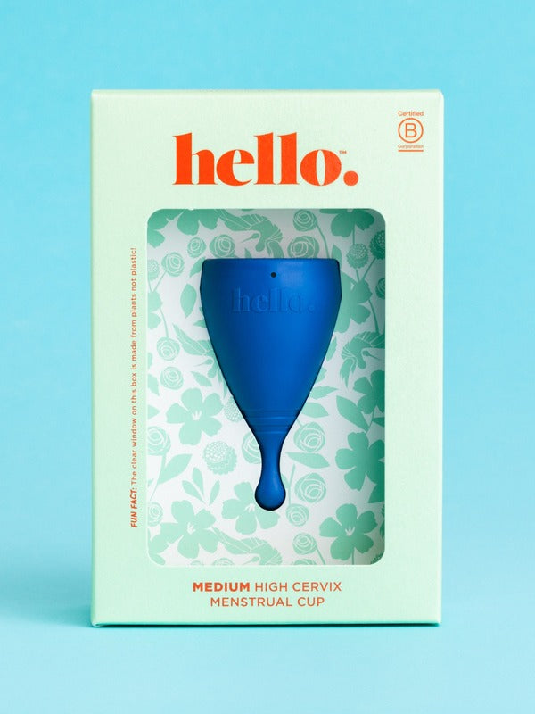 Hello Period high cervix cup in official studio styling