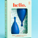 Hello Period high cervix cup and packaging