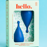 Hello Period high cervix cup and packaging