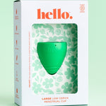 Hello Period low cervix cup in official studio styling