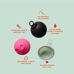 Hello Period menstrual disc colour and tab feature guide