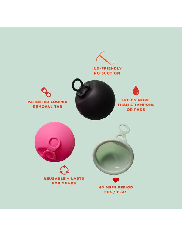 Hello Period menstrual disc colour and tab feature guide