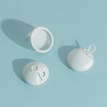 Hello Period menstrual discs in soft blue studio styling