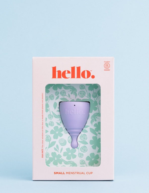 Hello Period small menstrual cup in official studio styling