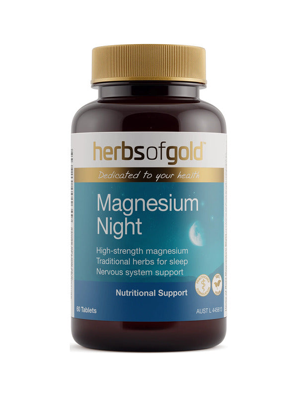 Herbs of Gold Magnesium Night 60 tablets bottle