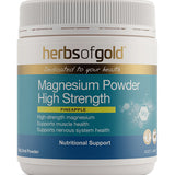 Herbs of Gold Magnesium Powder High Strength 300g tub, pineapple flavour