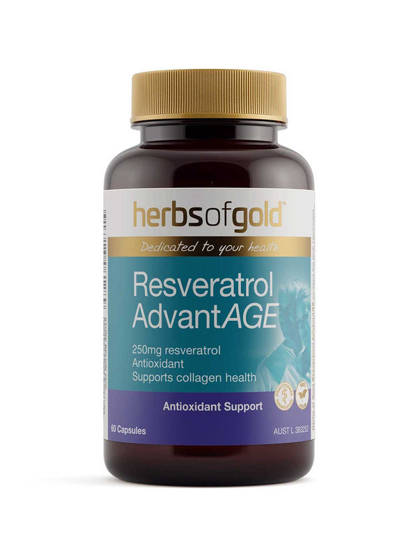 Herbs of Gold Resveratrol AdvantAGE 60 Capsules product image